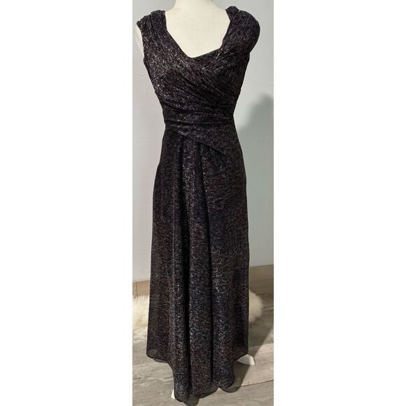 Talbot Runhof tokara stardust off the shoulder knit multidimensional multi color - Picture 2 of 16